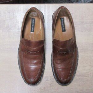 BOSTONIAN Mens size 8.5 Wide  brown leather loafer dress shoes